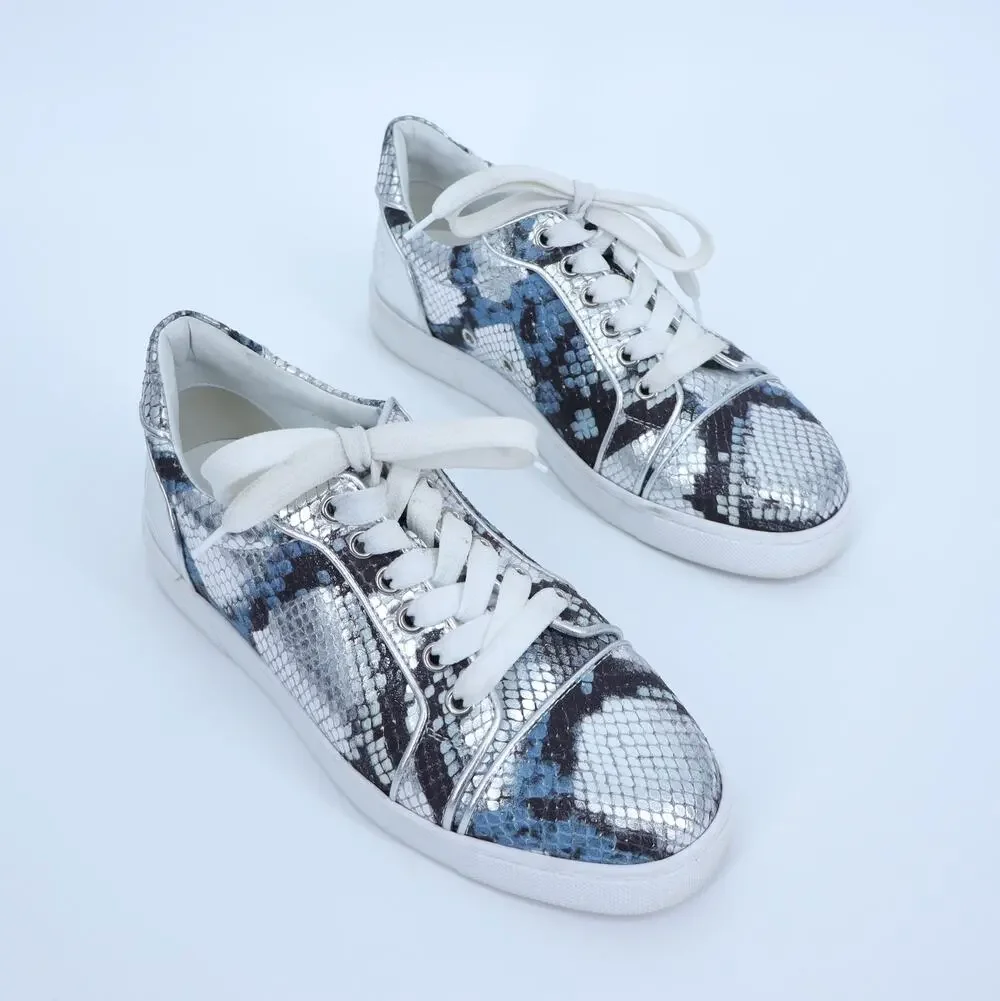 CHRISTIAN LOUBOUTIN Fun Vieira Orlato Sneaker Amazonia Silver Women's 36/US 6